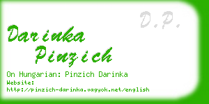 darinka pinzich business card